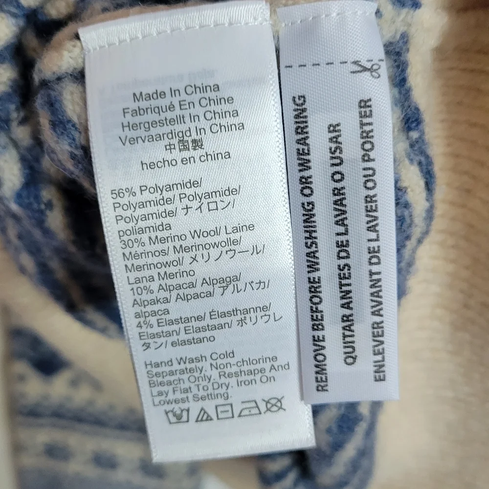 J Crew Fair Isle snowflake crewneck in Supersoft yarn BM232 Large XL - Picture 11 of 11